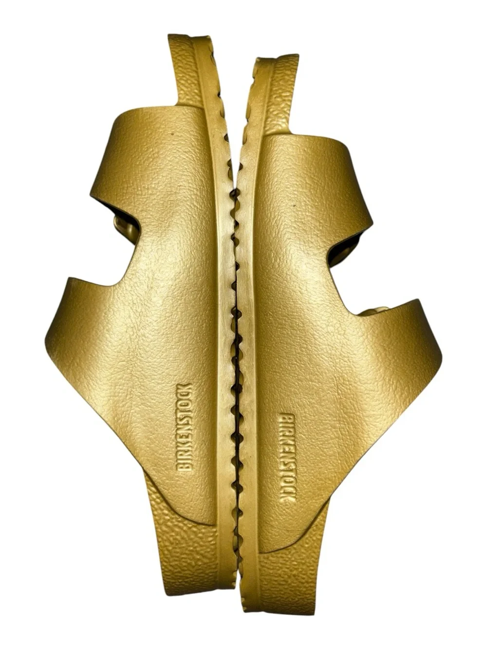 Birkenstock Arizona Essentials EVA  Slide Gold Sandal Shoes Size 34 Youth 3